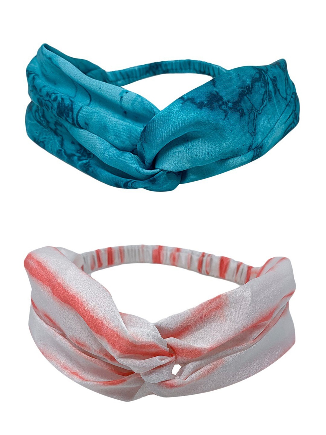 

Mint & Oak Women Blue & Peach-Coloured Set of 2 Hairband