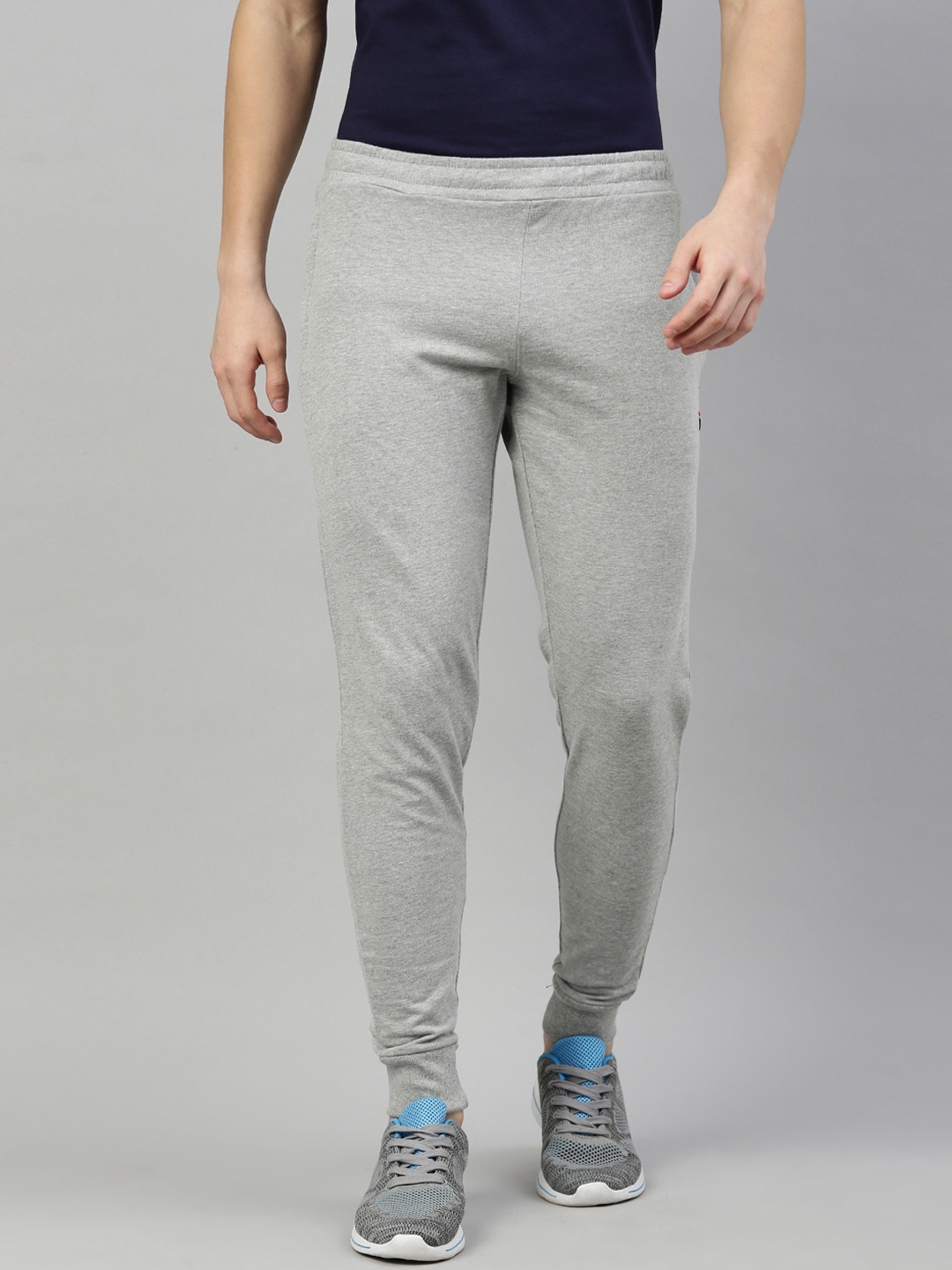 

FILA Men Grey Solid Cotton Joggers