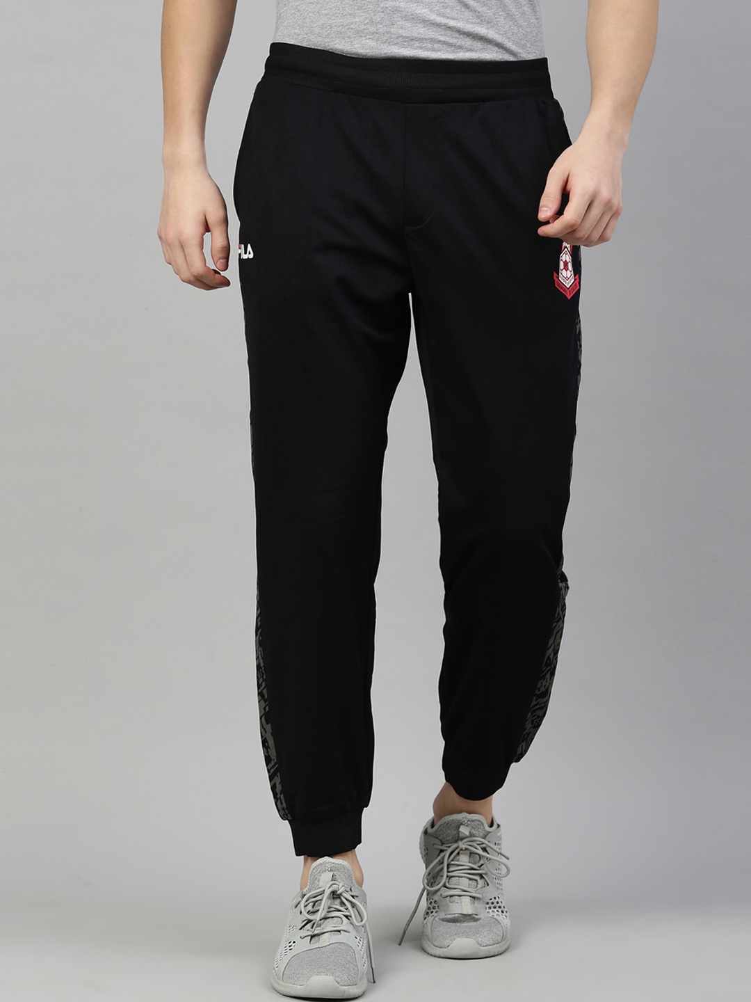 

FILA Men Black Solid Regular-Fit Track Pants