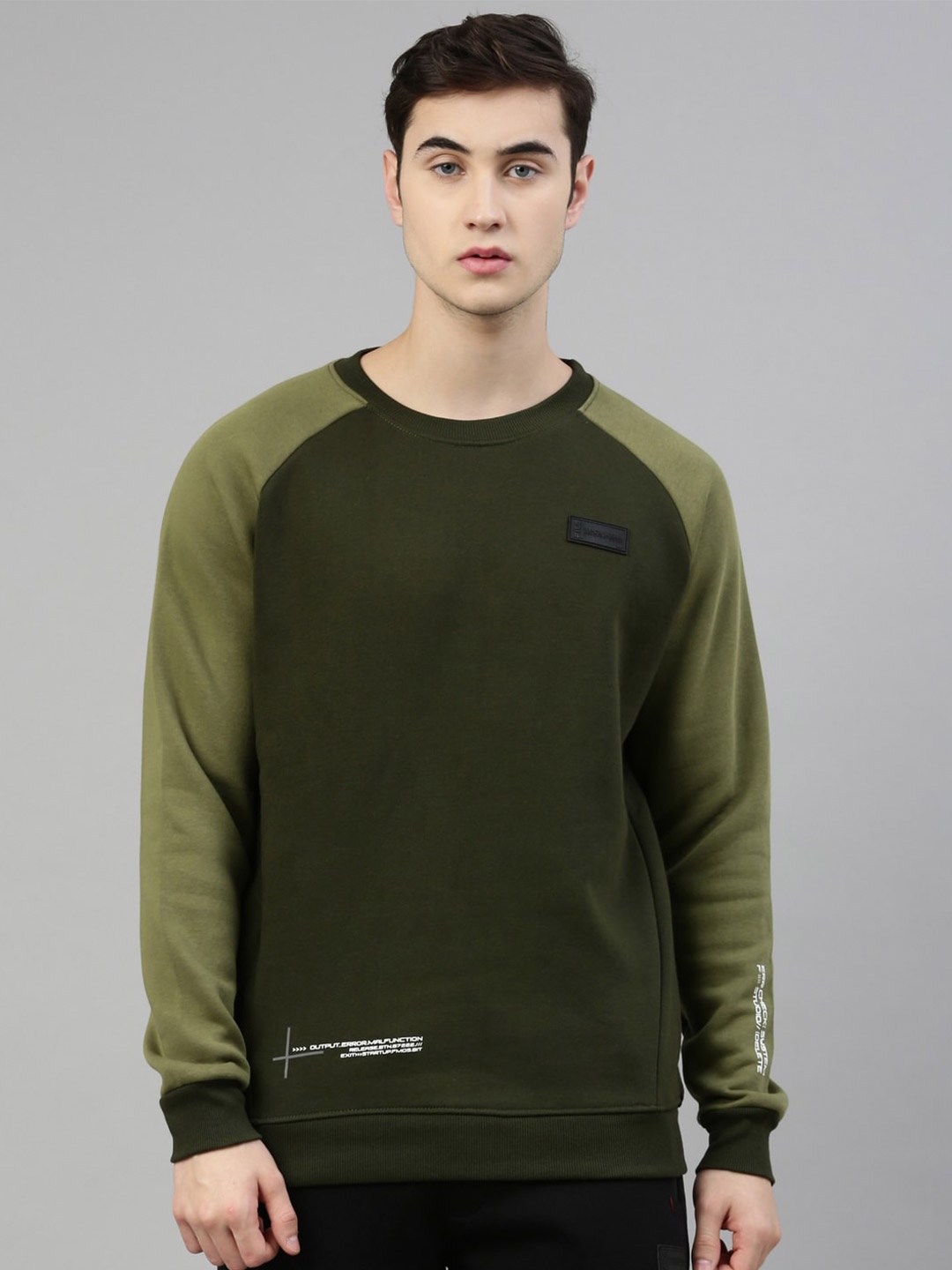 

FILA Men Olive Green Sweatshirt