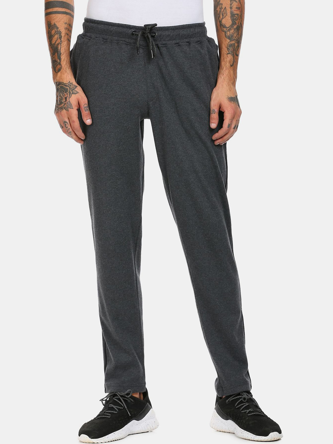 

Colt Men Charcoal Grey Solid Straight Fit Track Pants