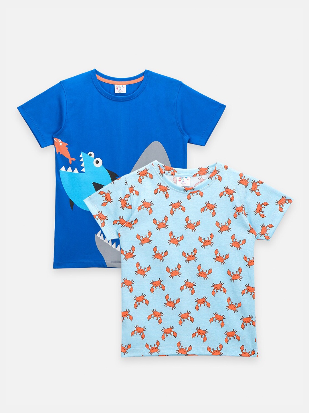 

LilPicks Boys Pack of 2 Printed T-shirt, Blue