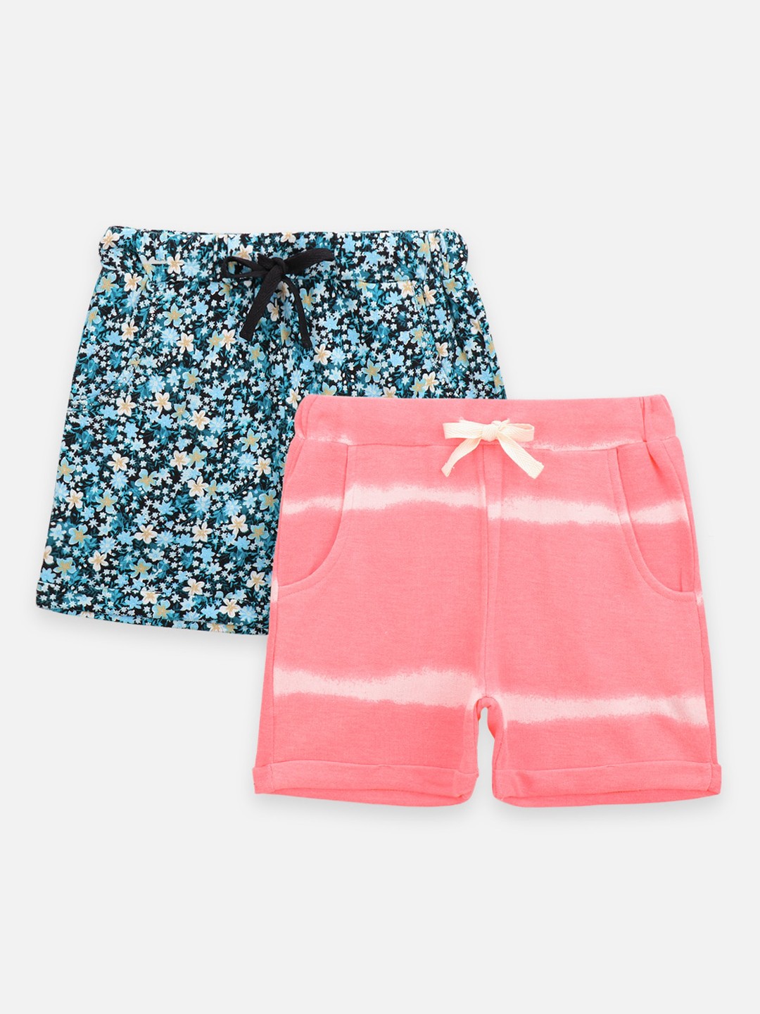 

LilPicks Girls Pack Of 2 Shorts, Pink