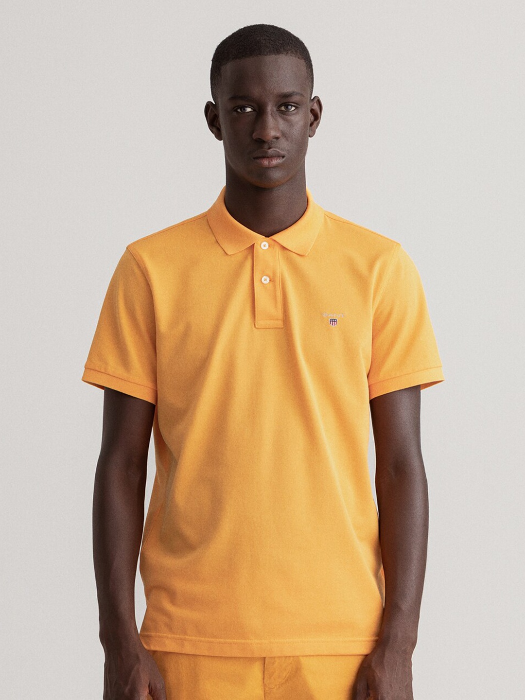 

GANT Men Yellow Solid T-shirt