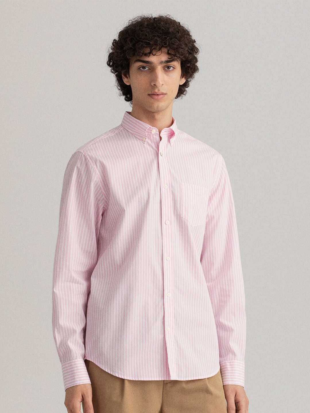 

GANT Men Pink Classic Striped Casual Shirt