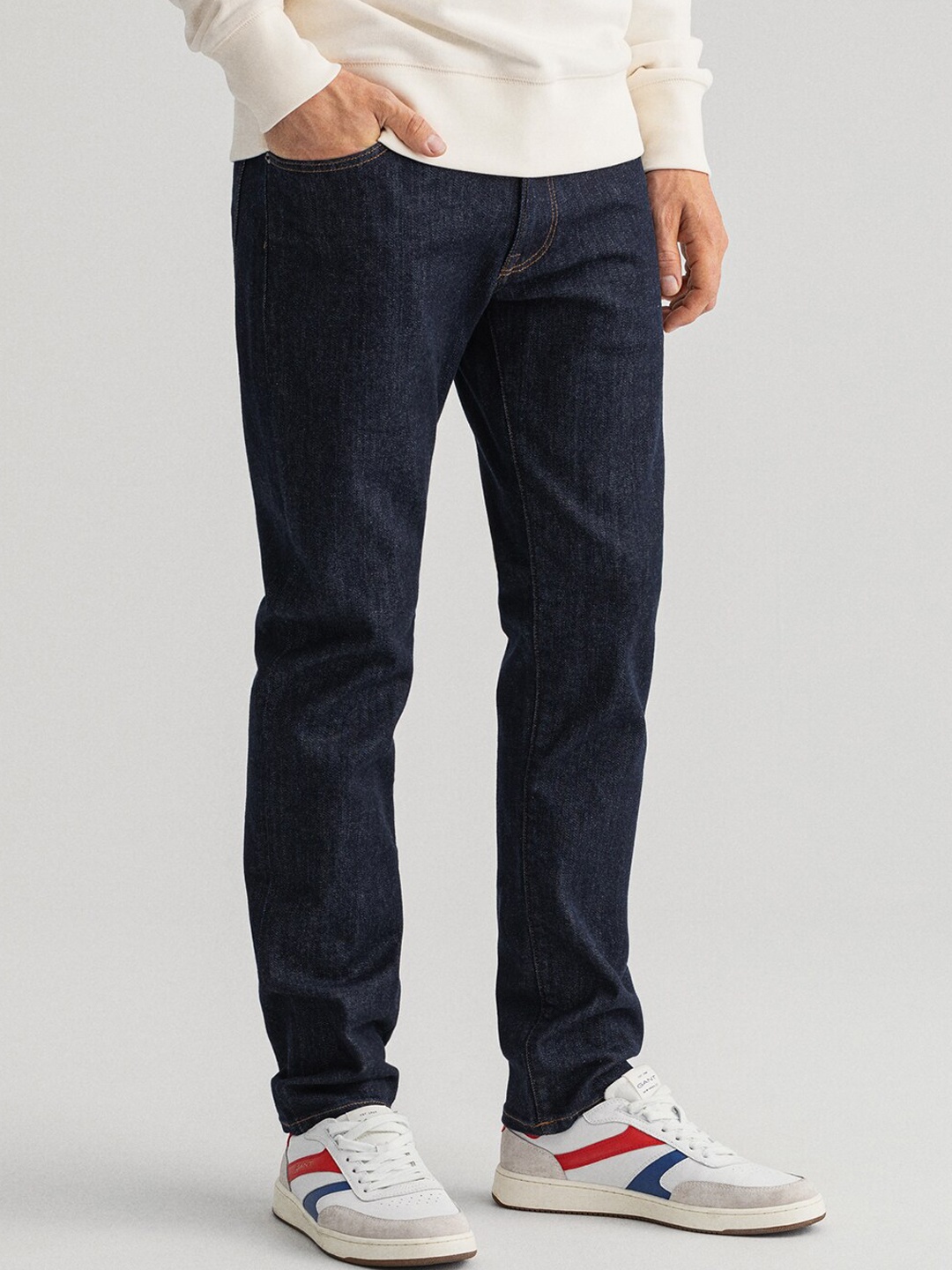 

GANT Men Navy Blue Slim Fit Stretchable Jeans