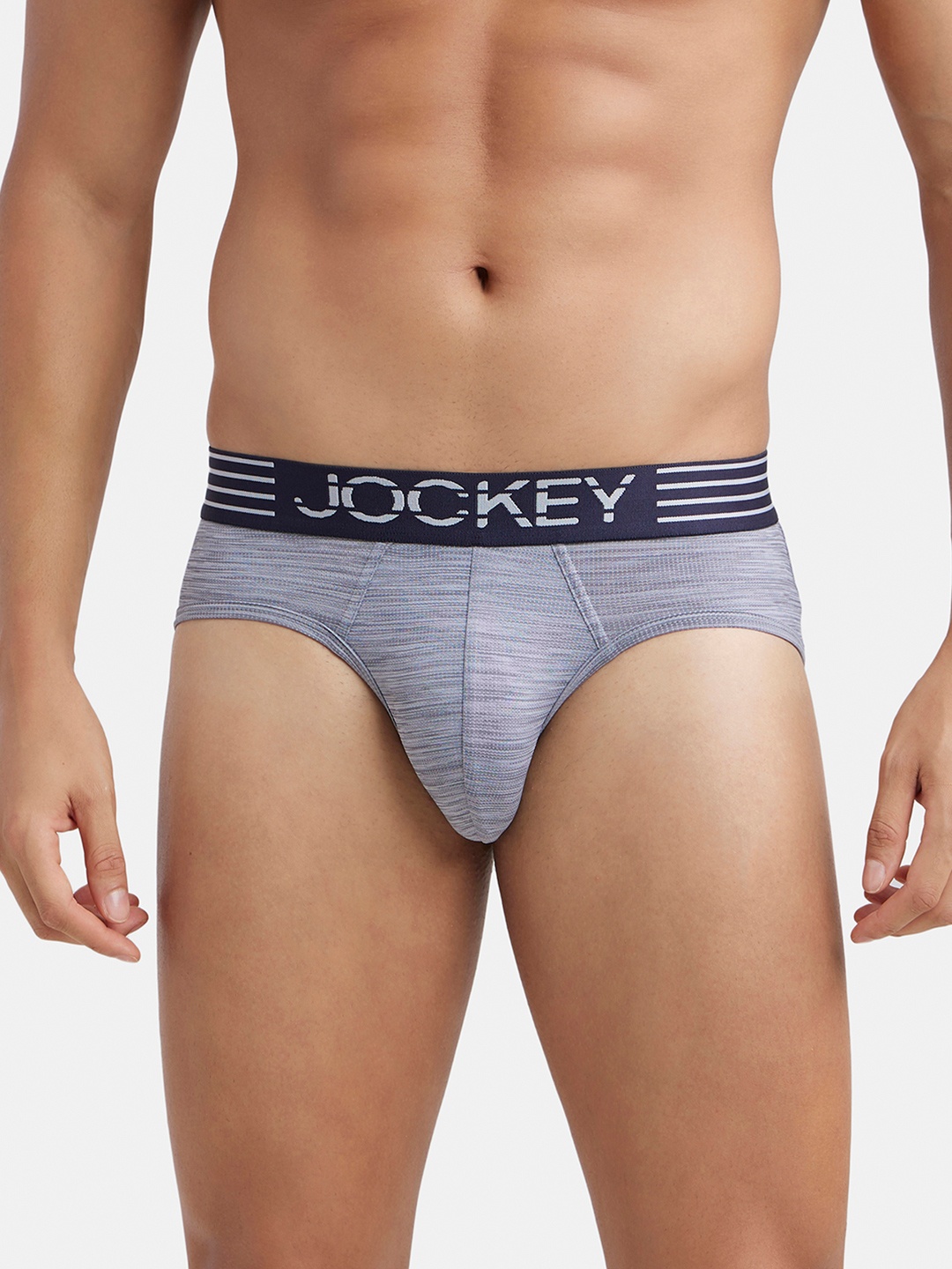 

Jockey Microfiber Stretch Sports Brief with Stay Dry Technology-MM04, Grey