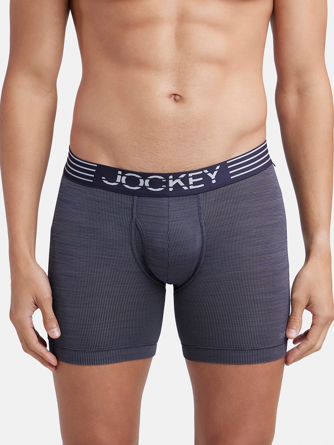 

Jockey Microfiber Stretch Sports Boxer Brief with Stay Dry Technology-MM06, Navy blue