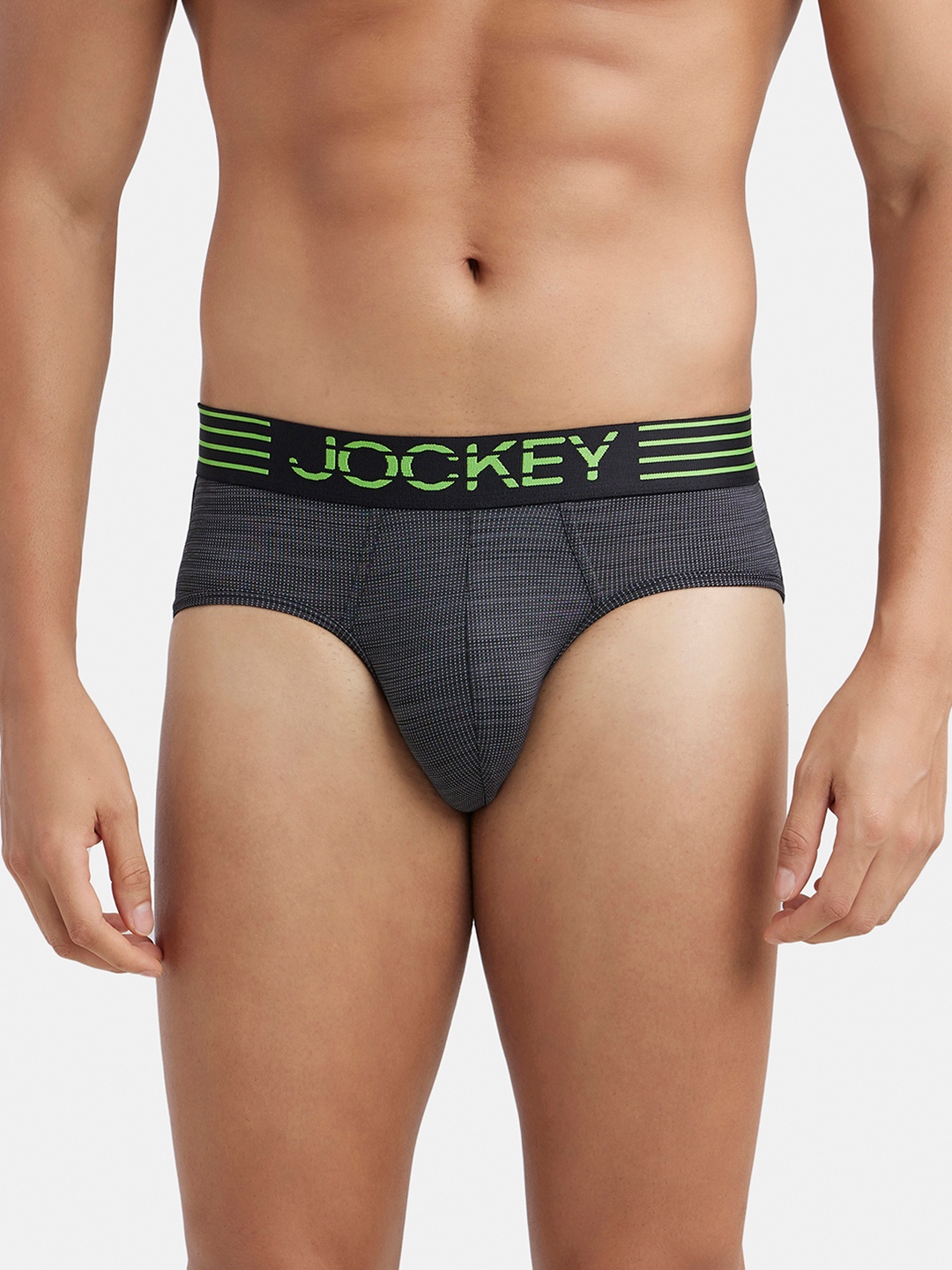 

Jockey Microfiber Stretch Sports Brief with Stay Dry Technology-MM04, Black