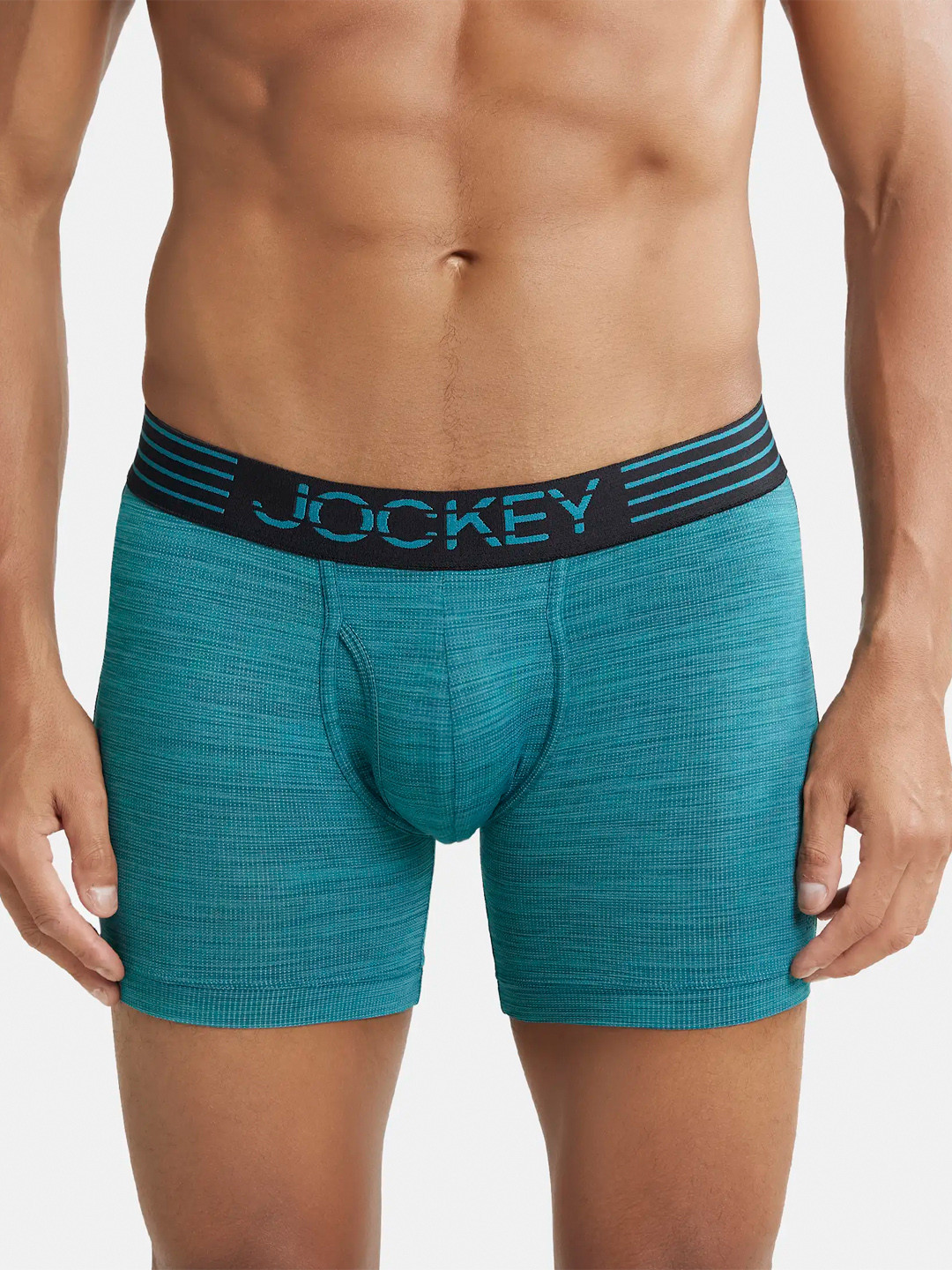 

Jockey Microfiber Stretch Sports Boxer Brief with Stay Dry Technology-MM06, Blue