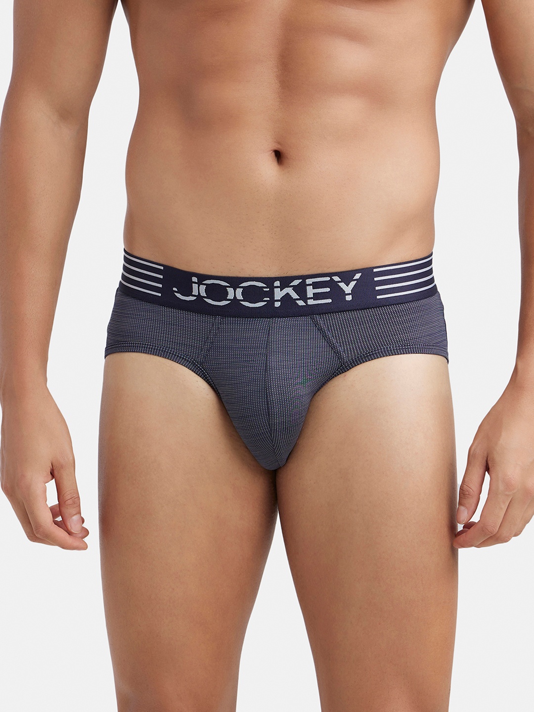 

Jockey Microfiber Stretch Sports Brief with Stay Dry Technology-MM04, Navy blue