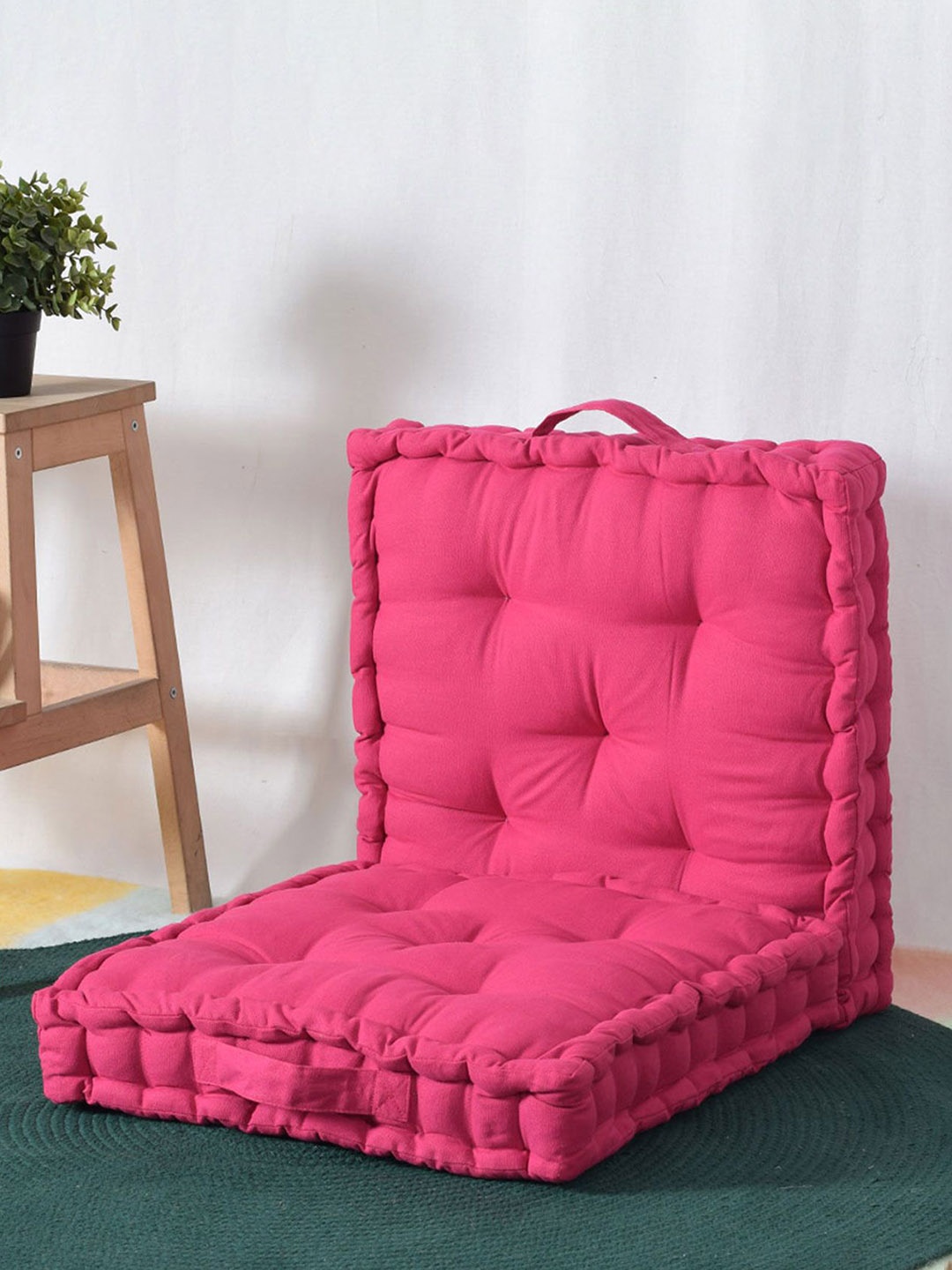 

BLANC9 Set Of 2 Rosy Matlas Fuchsia Square Floor Cushion