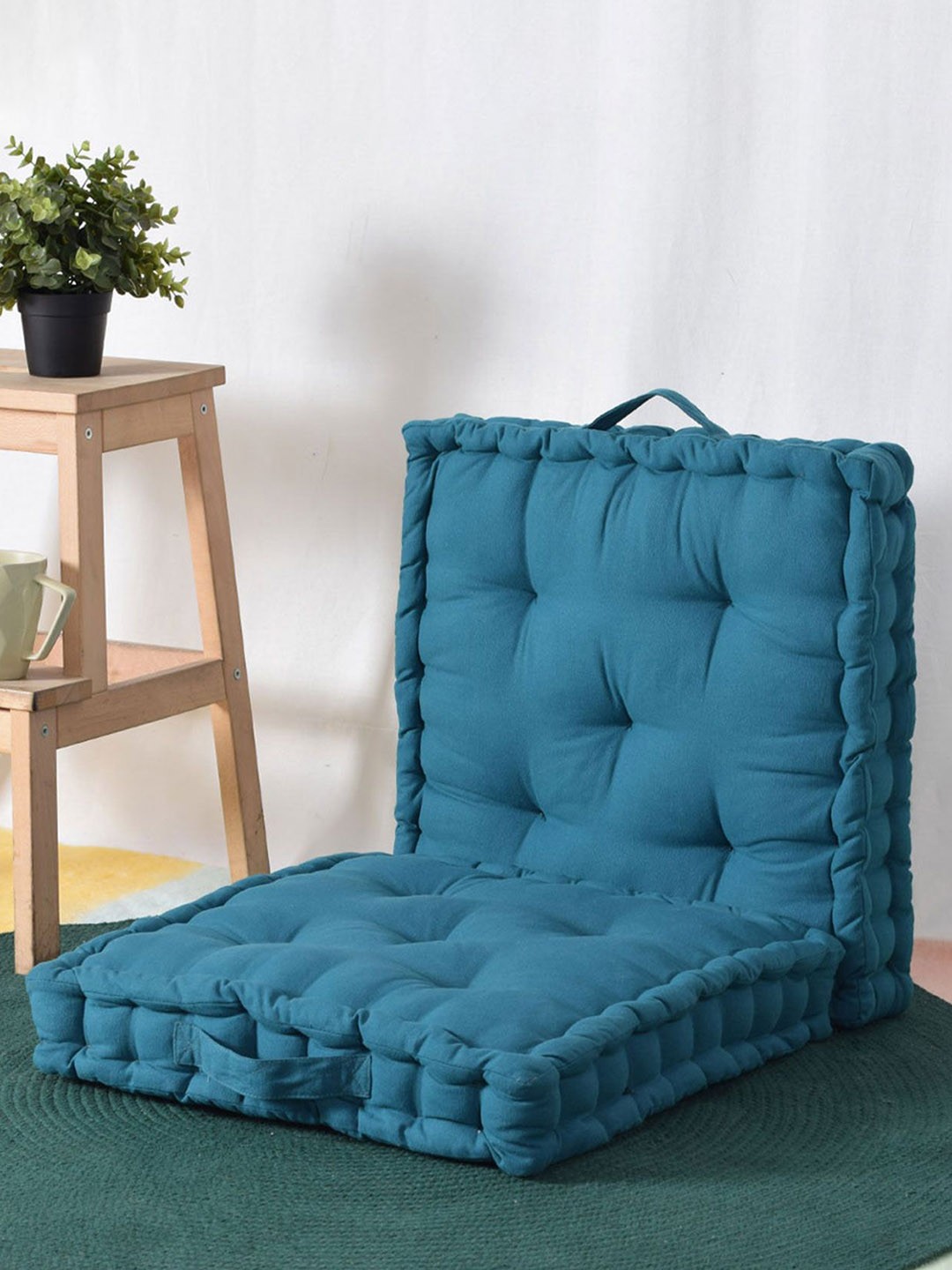 

BLANC9 Blue Set Of 2 Matlas Square-Shaped Floor Cushion
