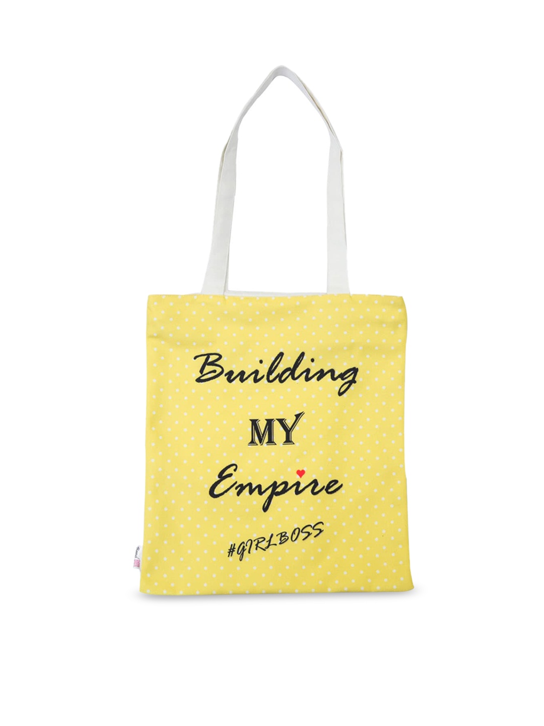 

BandBox White Printed Shopper Canvas Handheld Bag