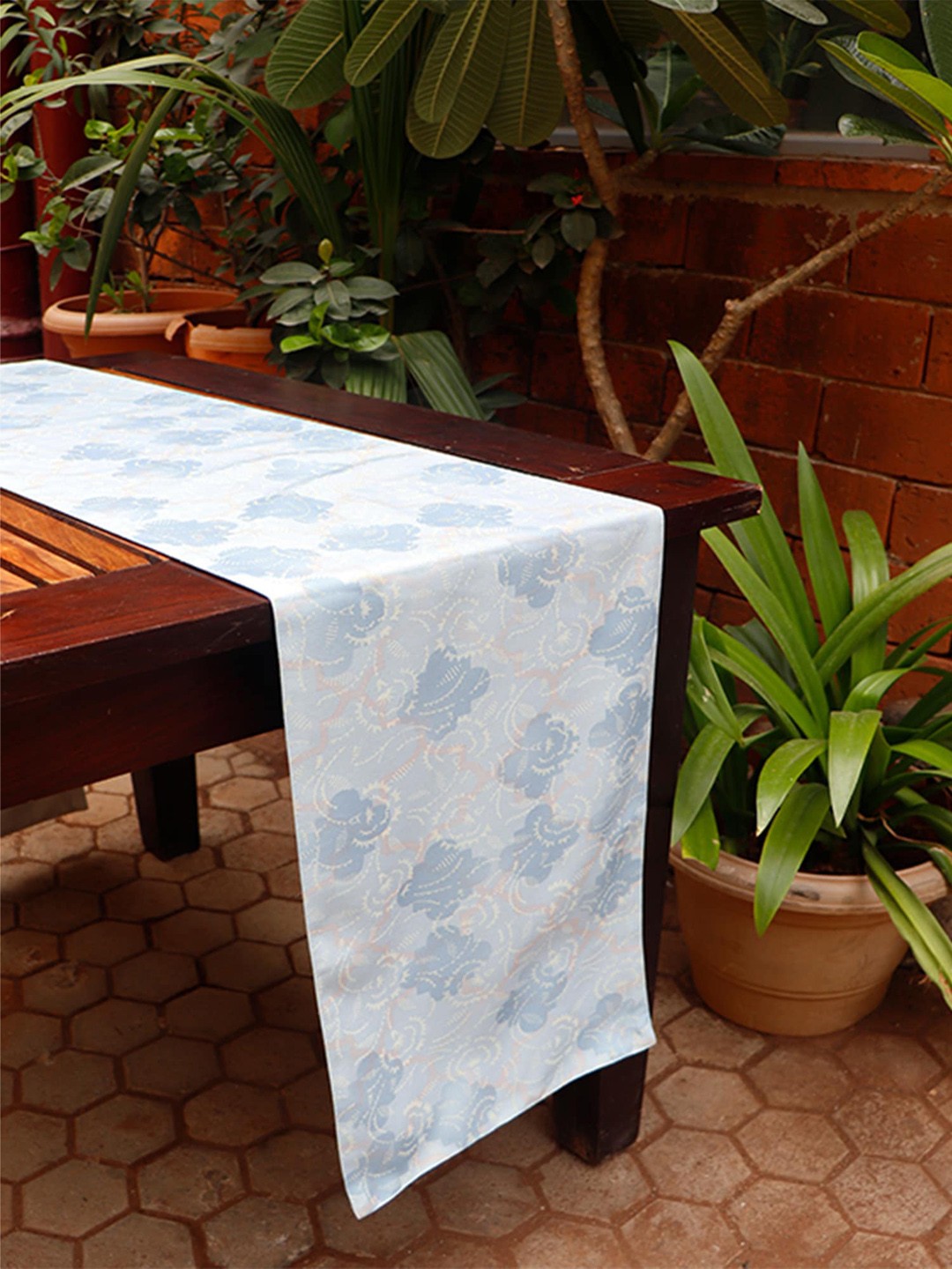 

ZEBA Blue & White Pure Cotton Table Runners