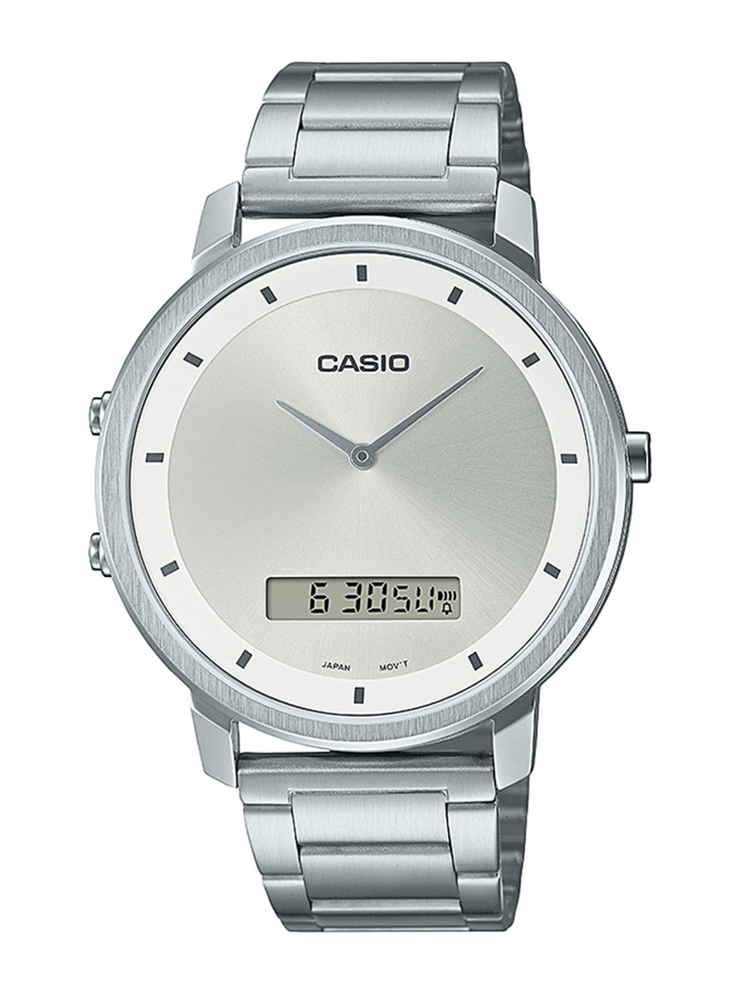 

CASIO Men White Dial & Silver Toned Analogue and Digital Watch - A1960