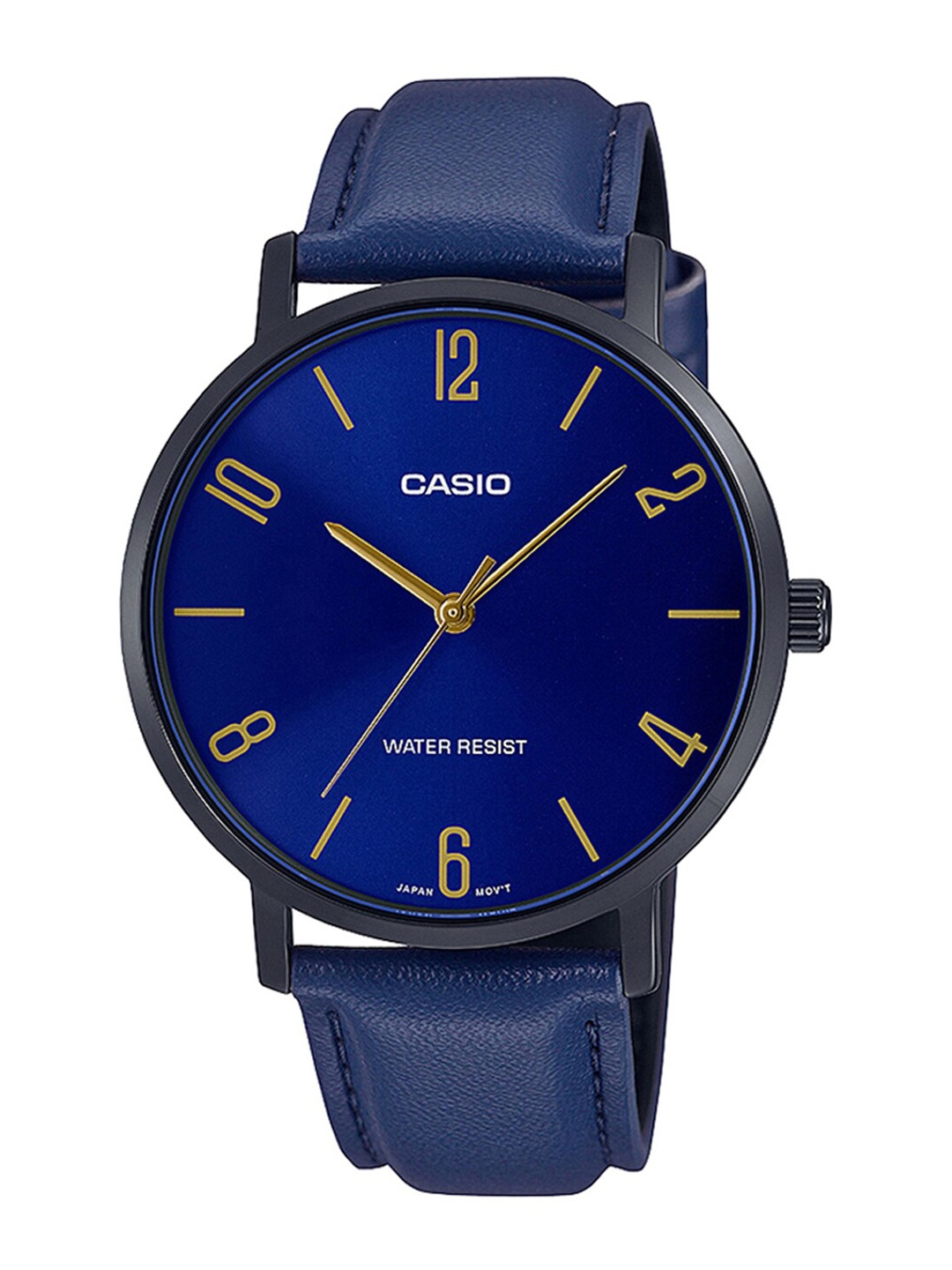 

CASIO Men Blue Dial & Blue Leather Straps Analogue Watch