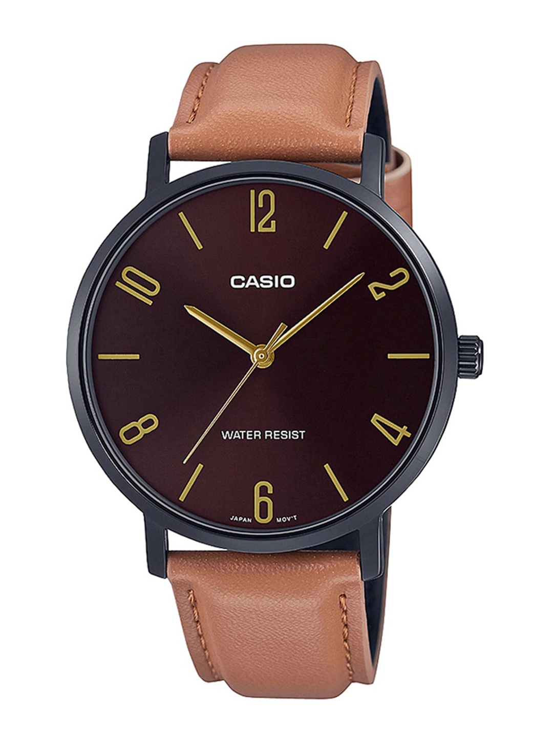 

CASIO Men Brown Dial & Brown Leather Straps Analogue Watch A1978