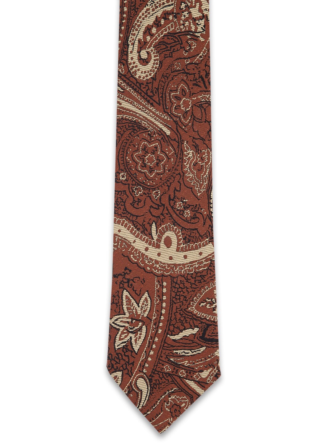 

Van Heusen Men Brown Printed Skinny Tie