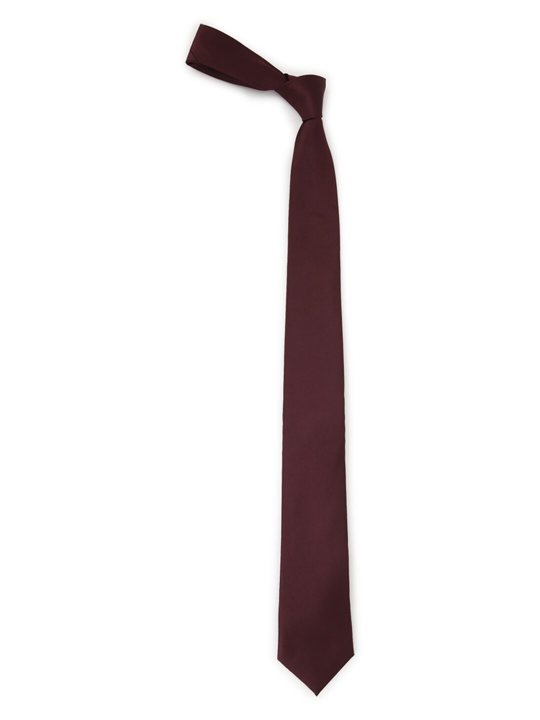 

Van Heusen Men Maroon Woven Design Skinny Tie
