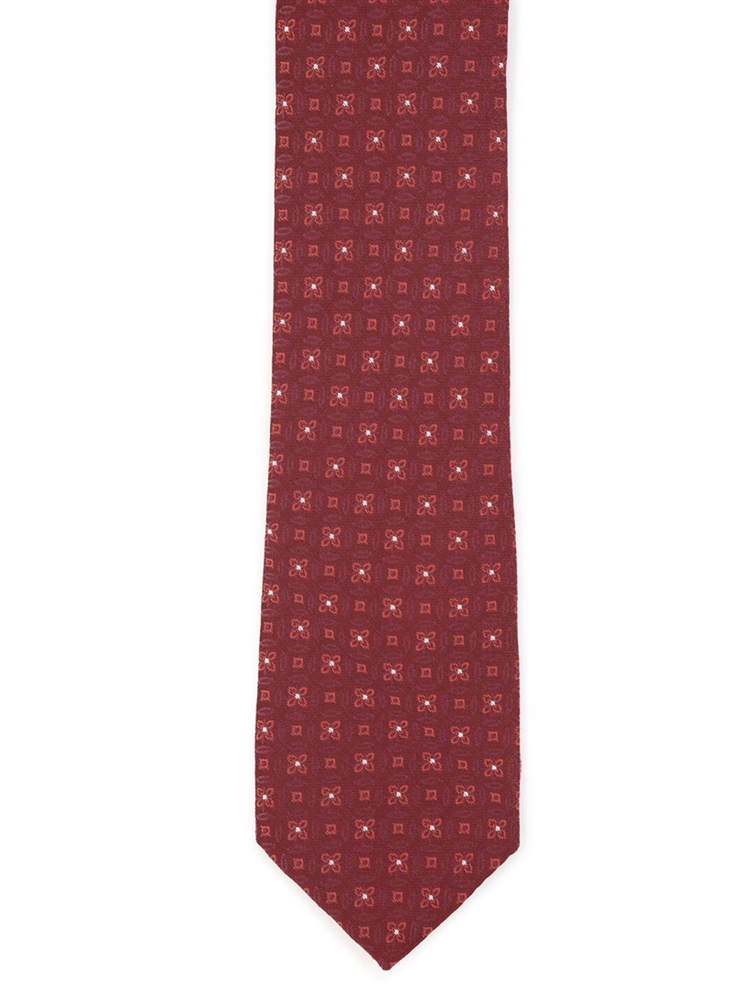 

Van Heusen Men Maroon Printed Skinny Tie