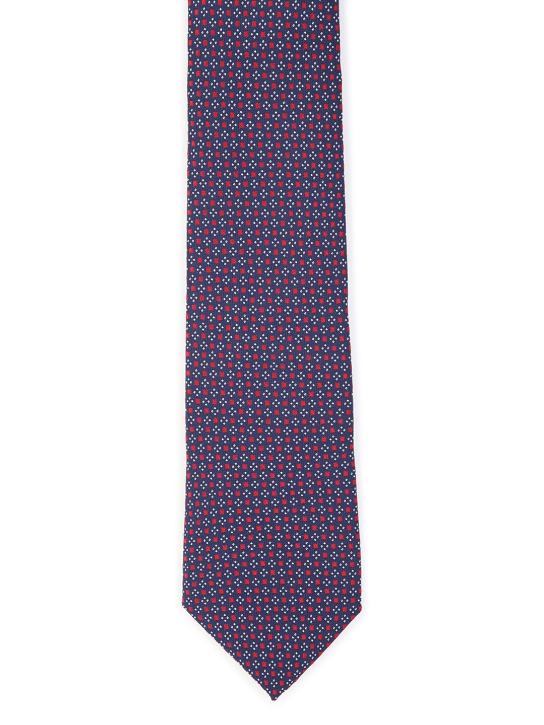 

Van Heusen Men Navy Blue & Red Printed Skinny Tie