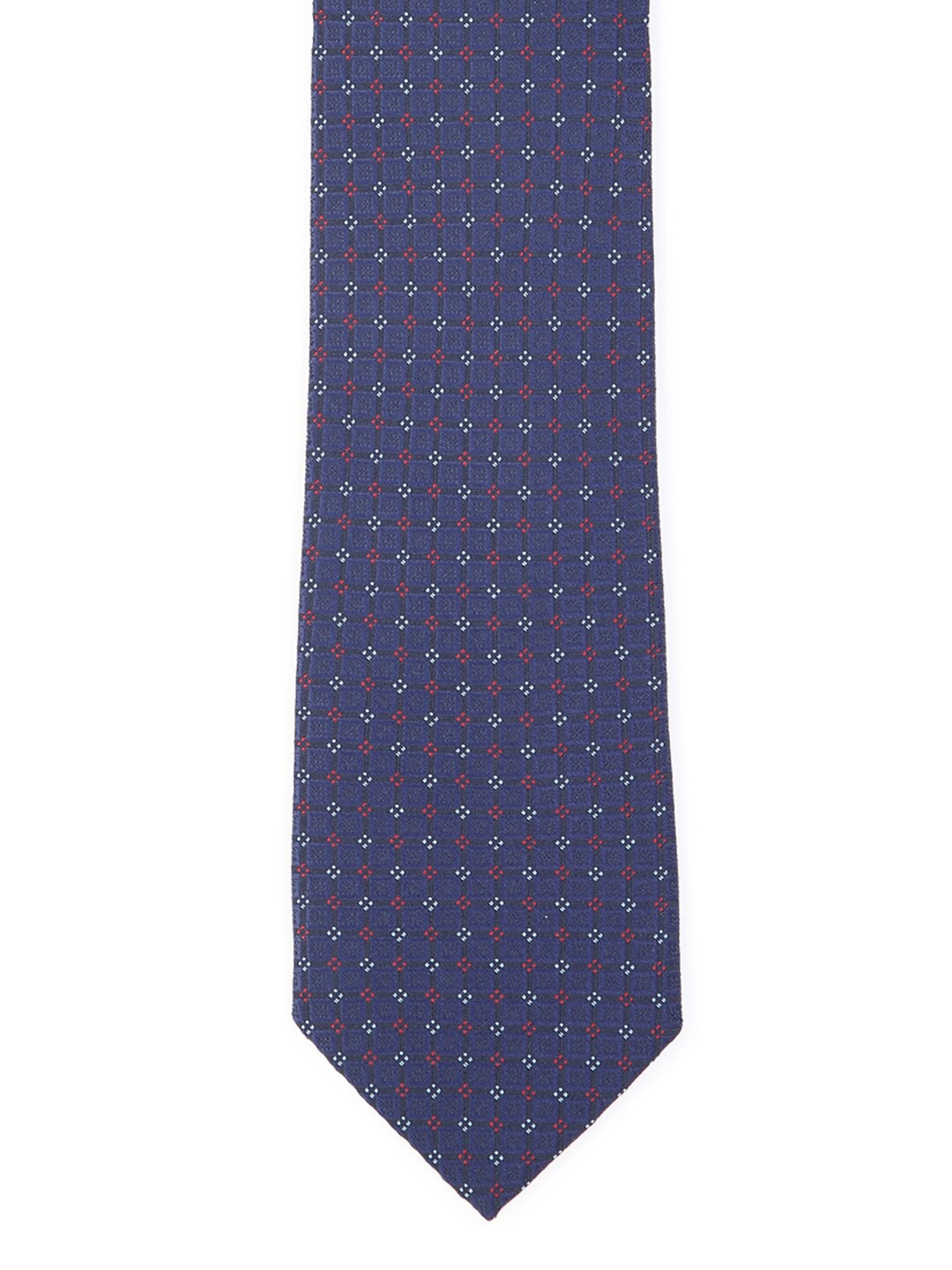 

Van Heusen Men Navy Blue & White Printed Skinny Tie