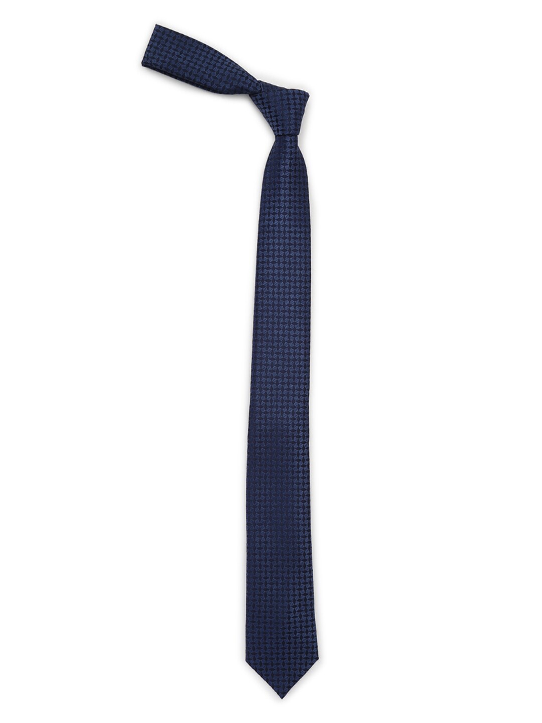

Van Heusen Men Navy Blue Printed Skinny Tie
