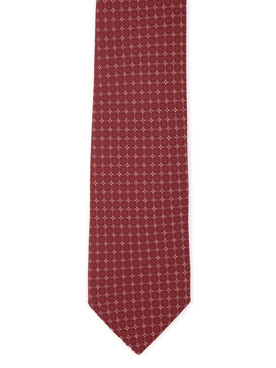 

Van Heusen Men Maroon & White Printed Broad Tie