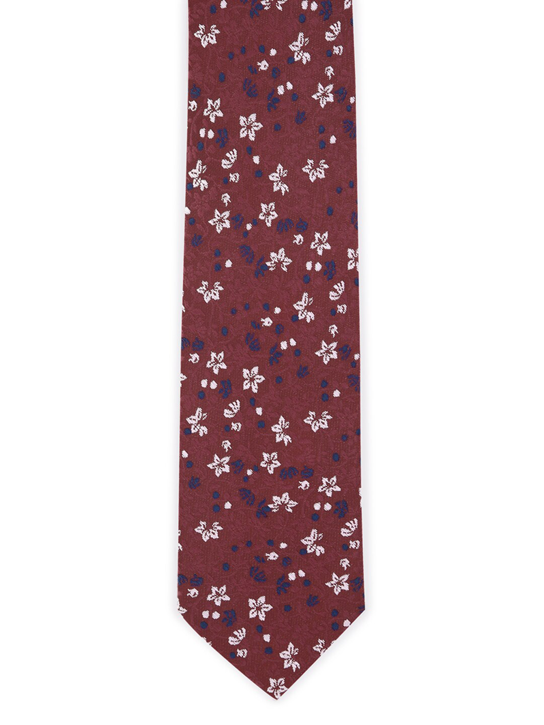

Van Heusen Men Maroon & White Printed Skinny Tie