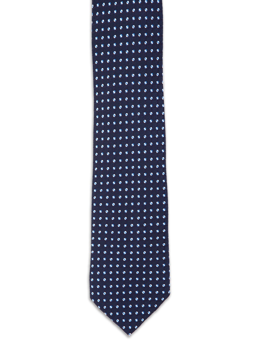 

Van Heusen Men Navy Blue & White Printed Broad Tie