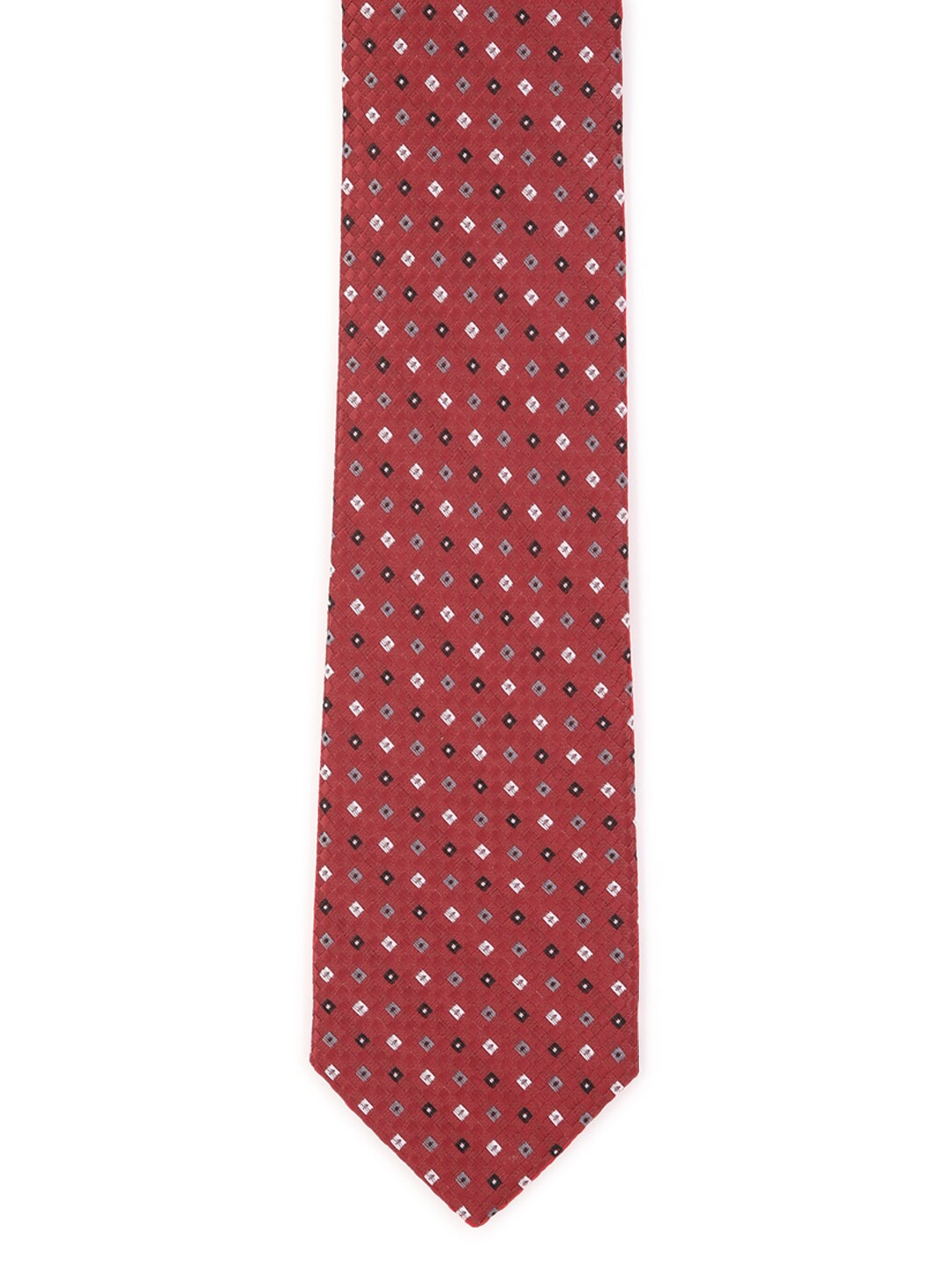 

Van Heusen Men Red & White Printed Skinny Tie