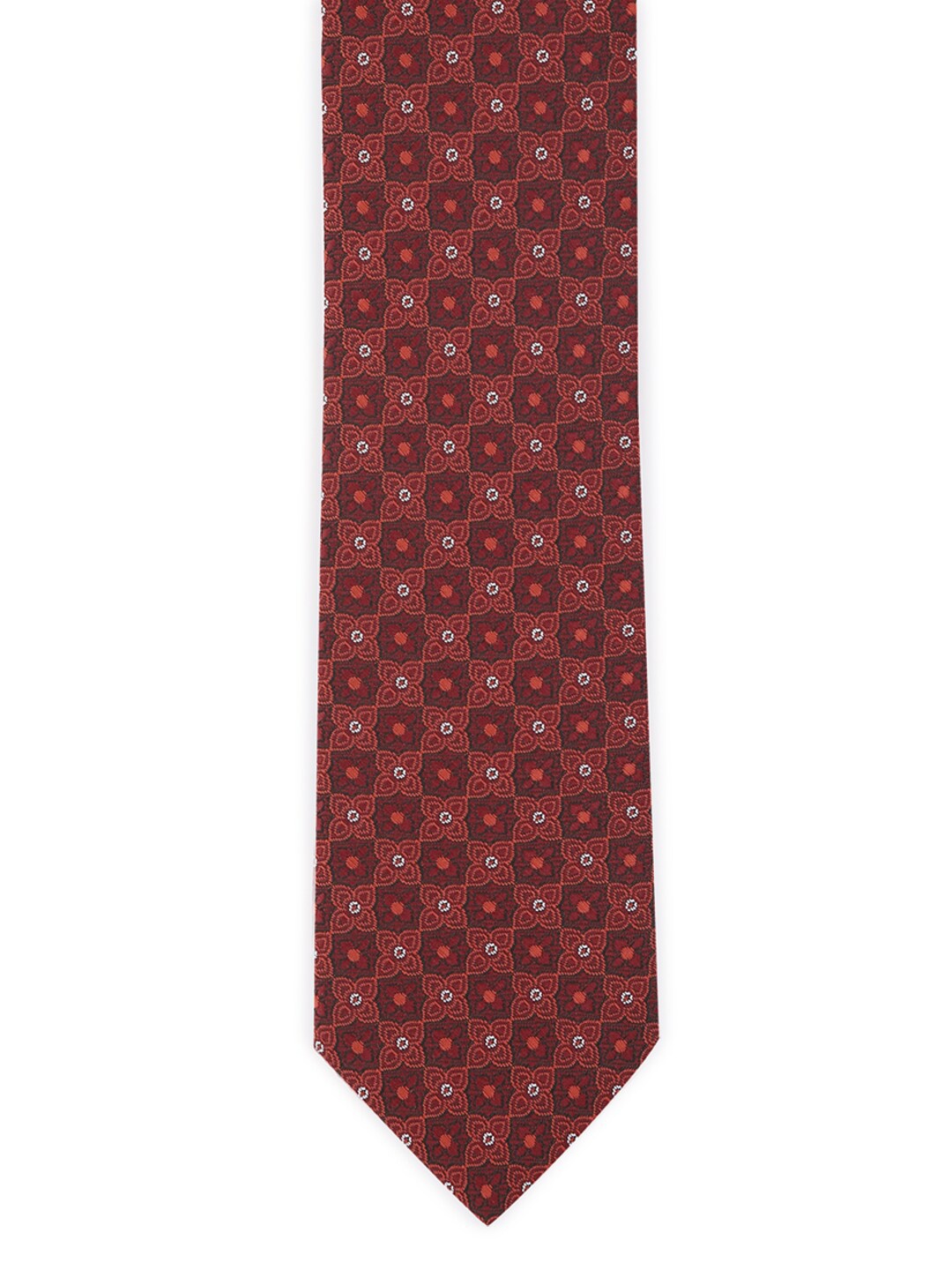 

Van Heusen Men Maroon Printed Skinny Tie