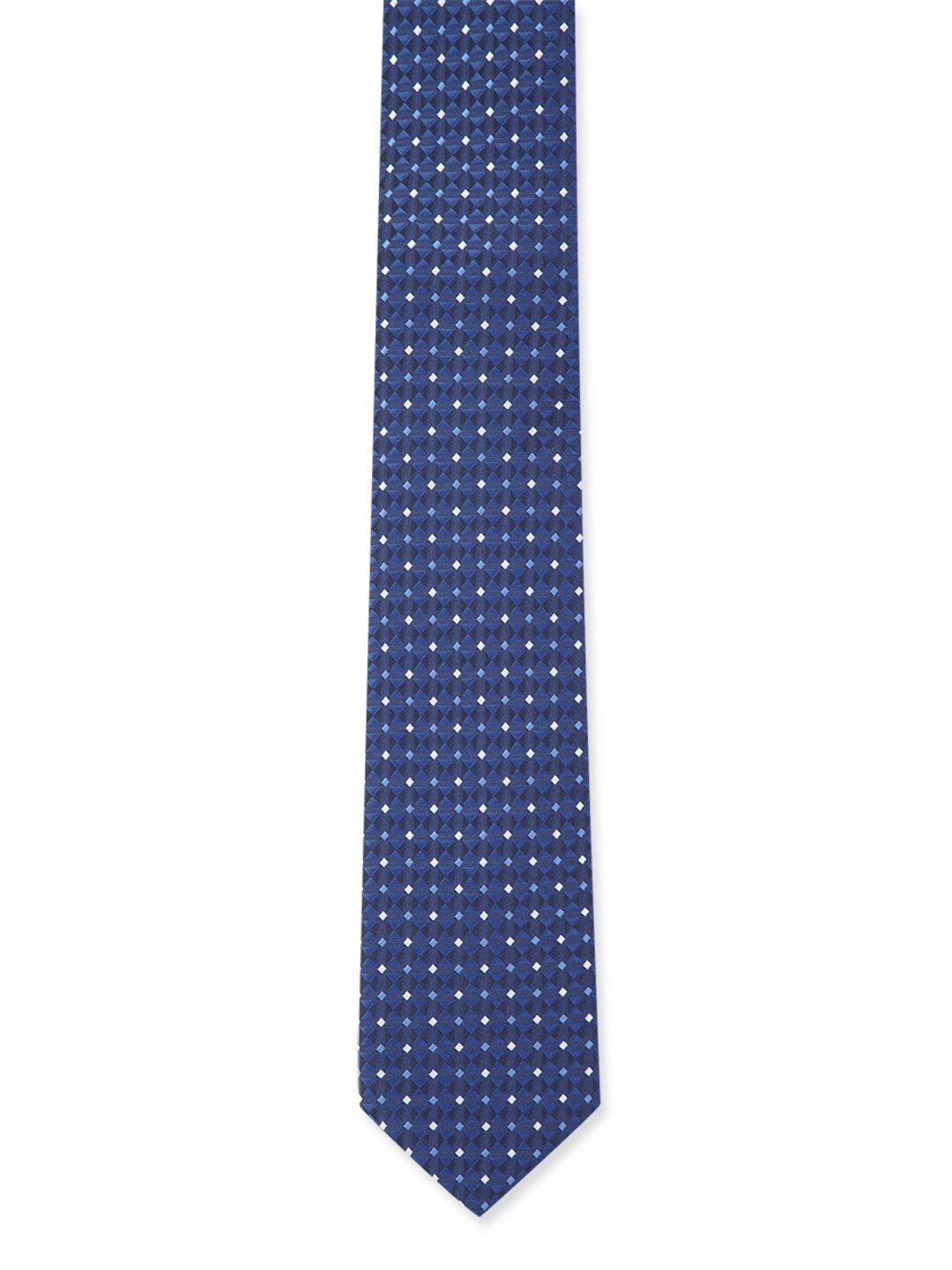 

Van Heusen Men Navy Blue Printed Skinny Tie