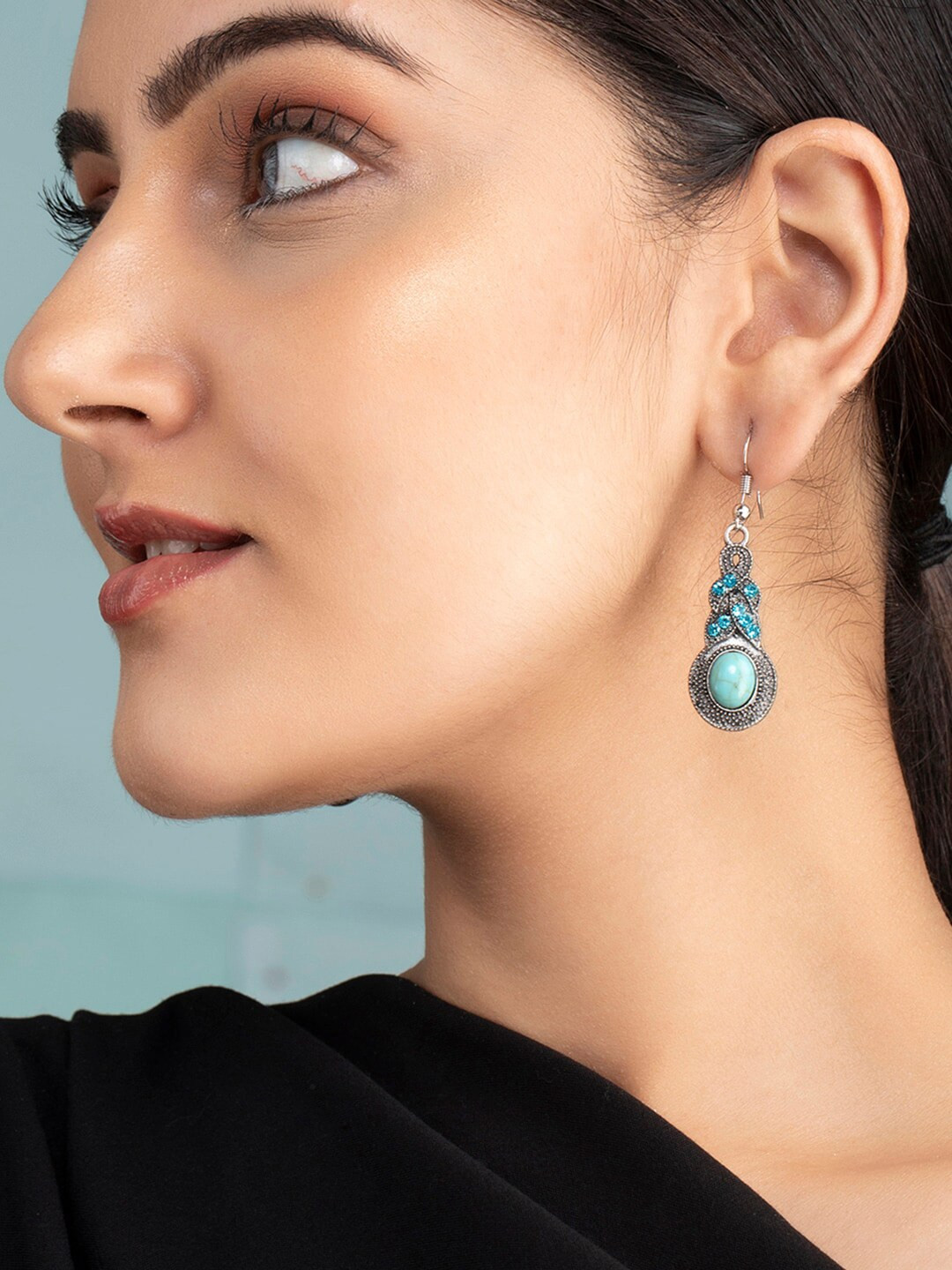 

Rubans Silver-Toned Contemporary Studs Earrings