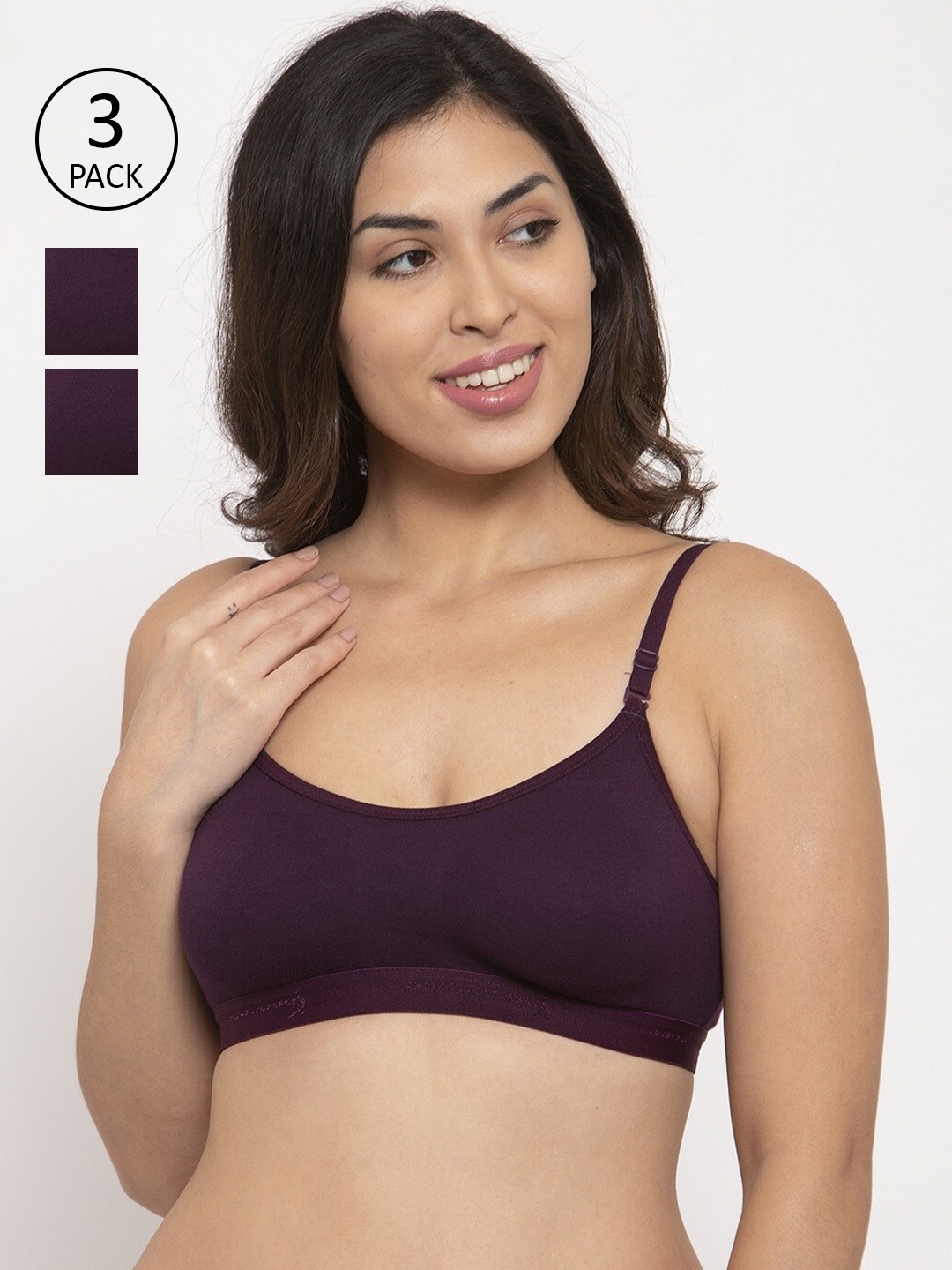

Innocence Pack Of 3 Purple Bra BBAPLIN90506_28B