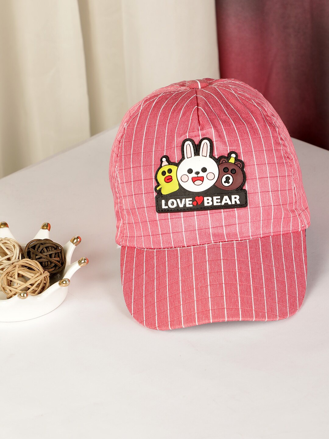 

PASSION PETALS Girls Pink & Yellow Embroidered Baseball Cap