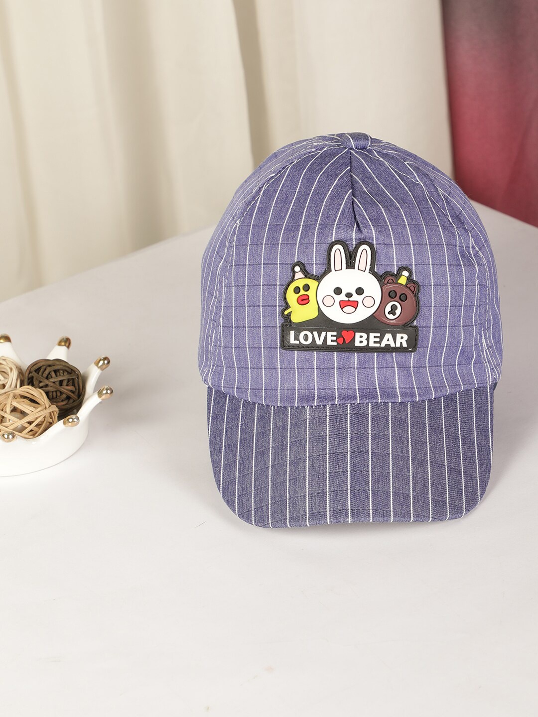 

PASSION PETALS Boys Blue & White Baseball Cap For Kids