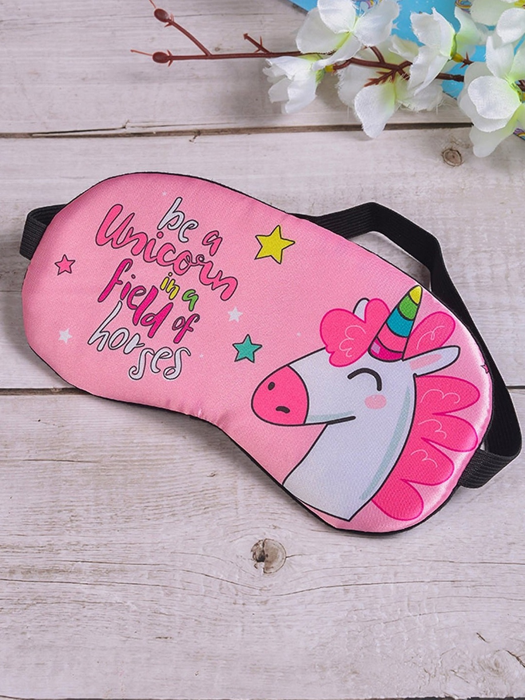 

POPLINS Kids Pink Printed Pure Cotton Eye Mask