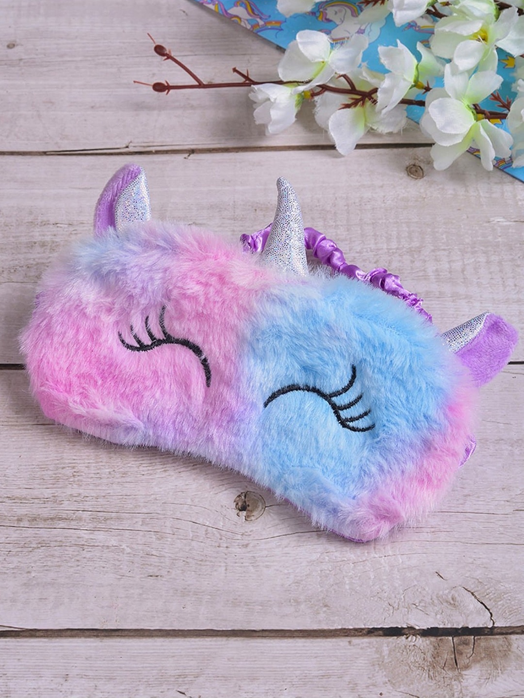 

POPLINS Kids Pink & Blue Printed Pure Cotton Eye Mask