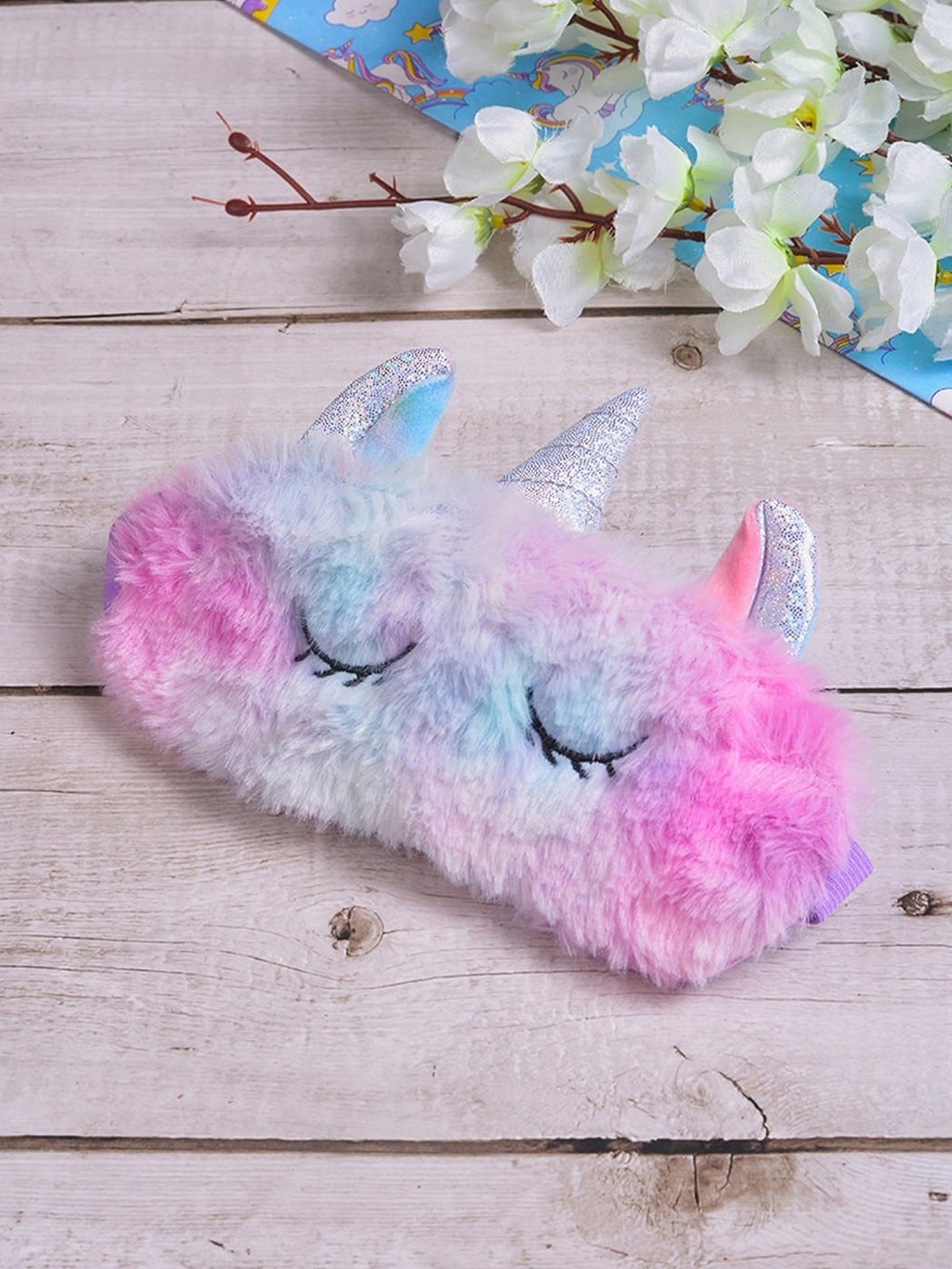 

POPLINS Kids Pink & White Solid Pure Cotton Eye Mask