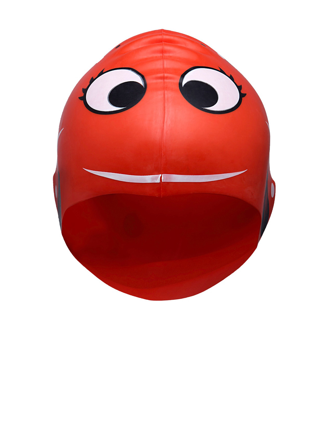 

CUKOO Red & White Fish Print Silicon Swim Cap