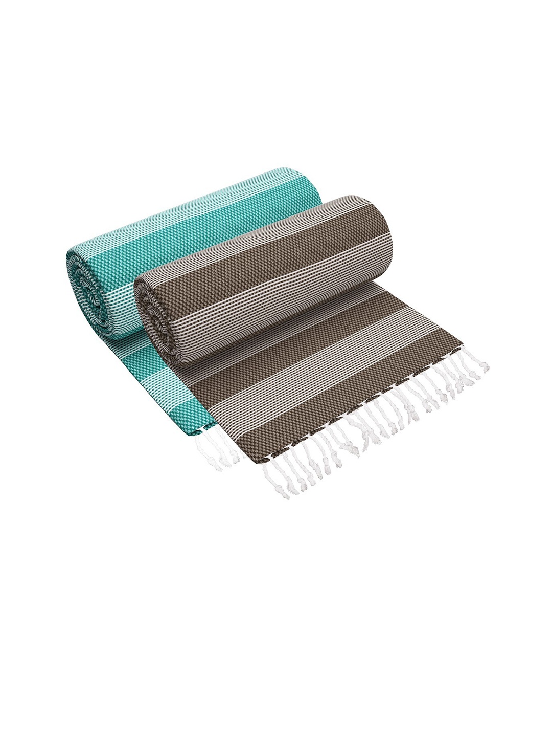 

Story@home Set Of 2 Green Printed Pure Cotton 200 GSM Bath Towel