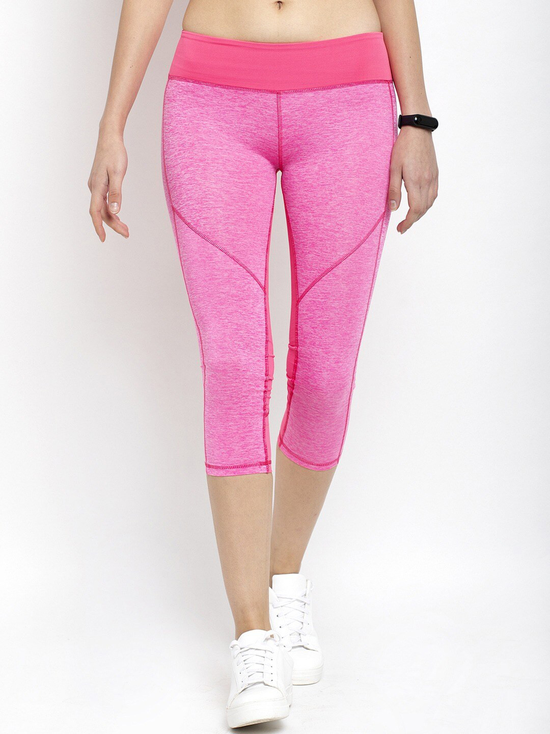 

Active Soul Women Pink Solid Gym Capris