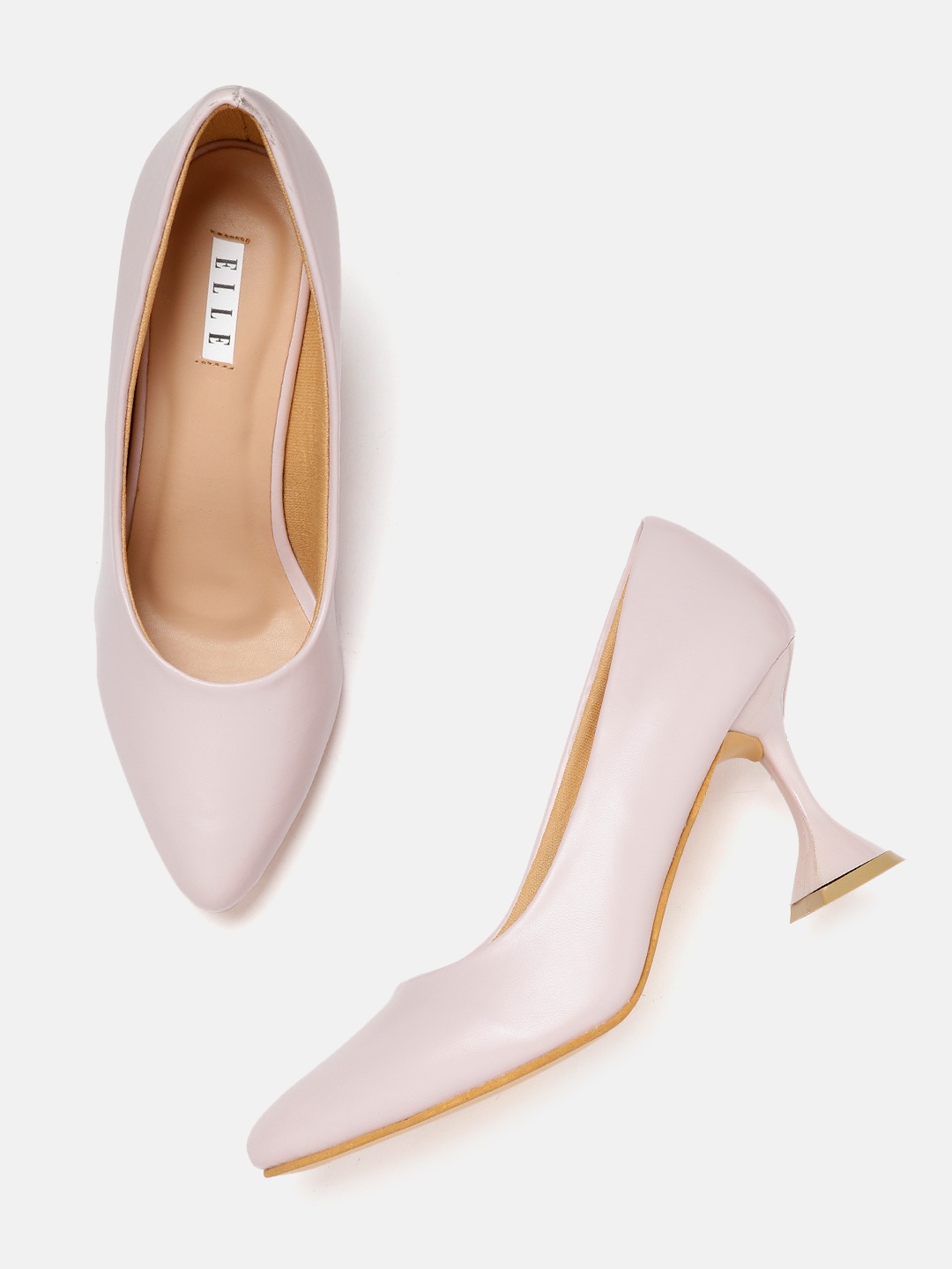 

ELLE Women Nude-Coloured Solid Pumps