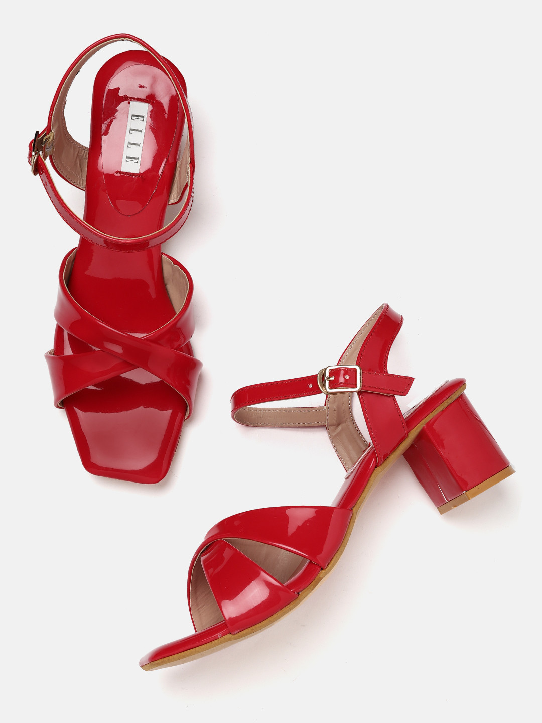 

ELLE Women Red Solid Block Heels