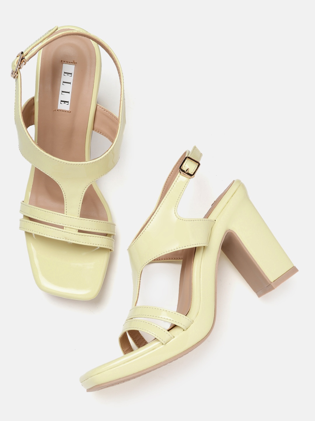 

ELLE Women Lime Green Solid Block Heels