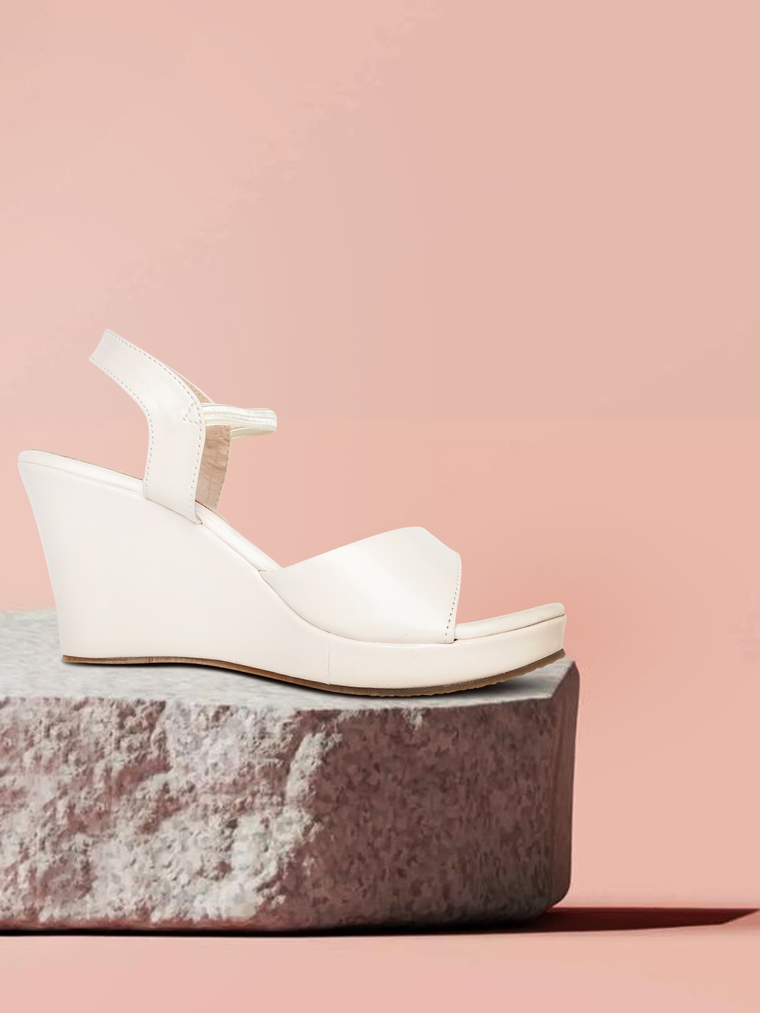 

ELLE Off White Solid Wedges