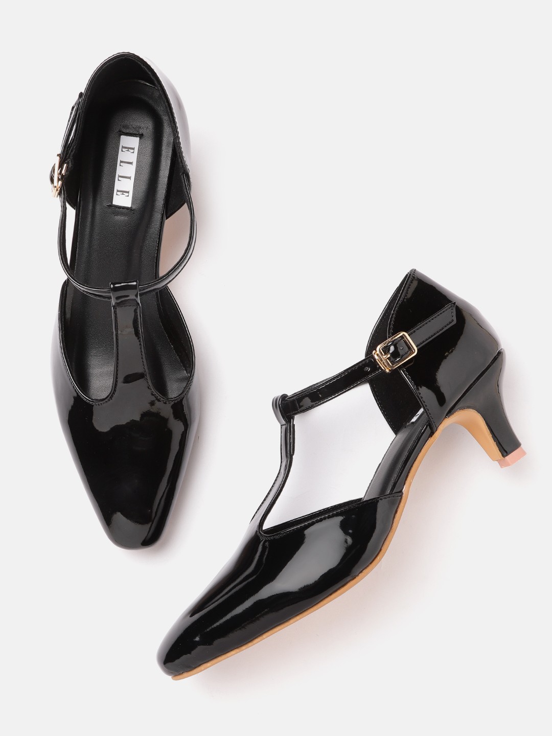 

ELLE Black Solid Pumps