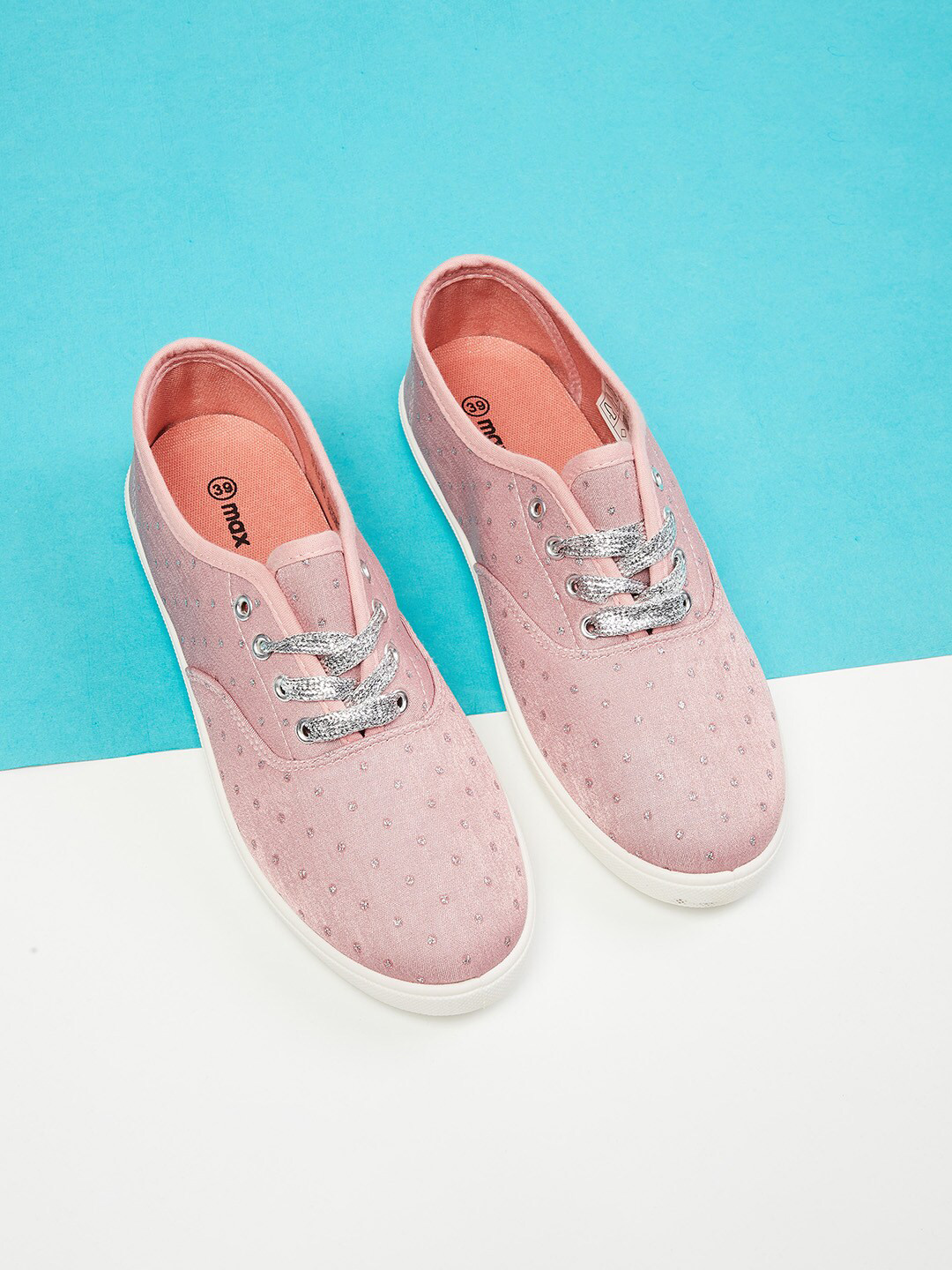

max Women Pink Printed PU Sneakers